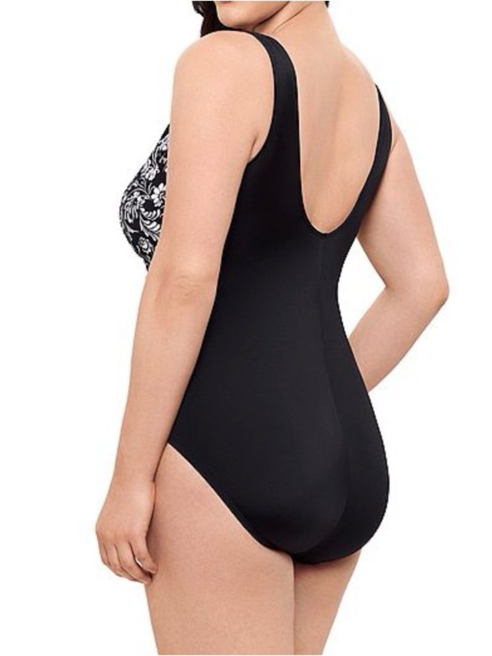Great Lengths Women’s Black & White Floral One-Piece Swim Suit - Size 10 - Picture 4 of 14